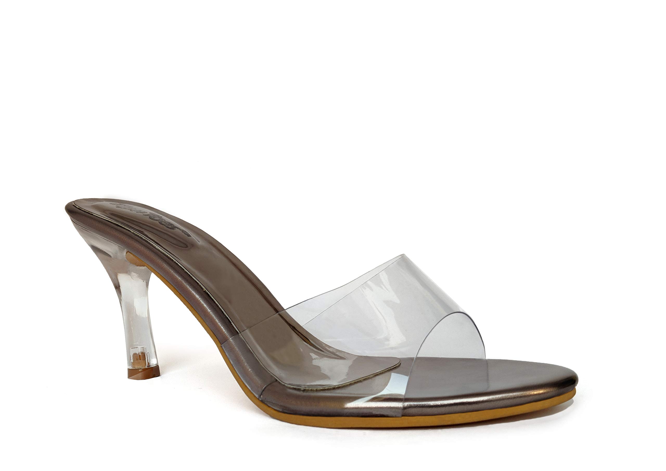 TipnToes Women Trending Grey Transparent Pencil Heels (B08T8NP7GT) Amazon Price History, Amazon Price Tracker