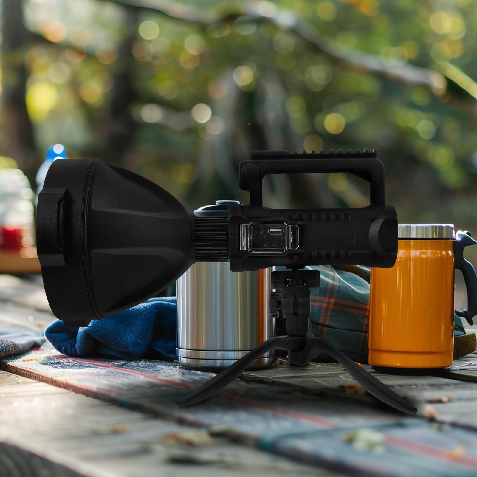Linterna Portátil Recargable USB de 8000mah para Camping y Senderismo, Resistente al Agua y Ligera Carcasa de Plástico Durable