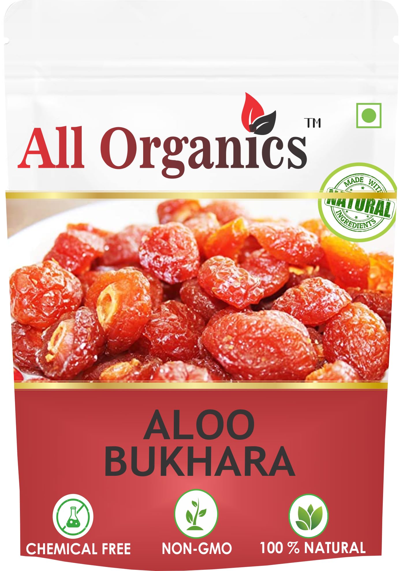All Organics Aloo Bukhara For Making Biryani | Aloo Bukhara | Dried Plums | Alpakoda Pazham, Dry Subgenus Prunes (1 kg)