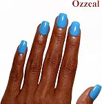 Ozzeal Gel Polish, 0.5 Fl Oz Sky Blue Gel Nail Polish Spring Summer Soak Off LED UV Gel Nail Polish Art Starter Manicure Salon Nail Gel Polish