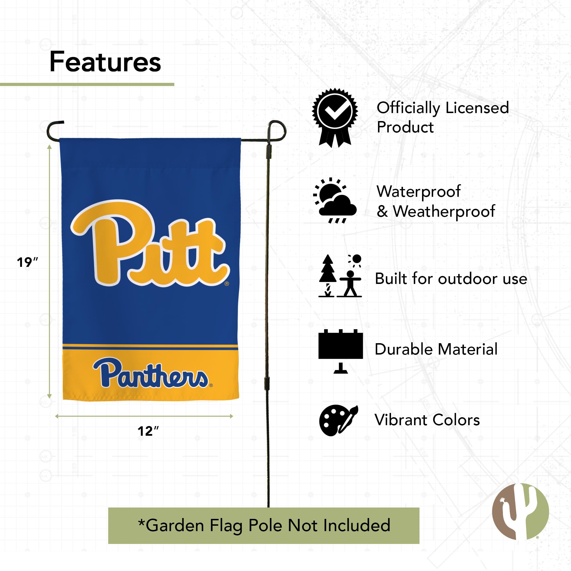 Show Allegiance Flags Pittsburgh Panthers Primary Logo - NCAA Division I (n-r) (NCAA N-r Pitt Flag