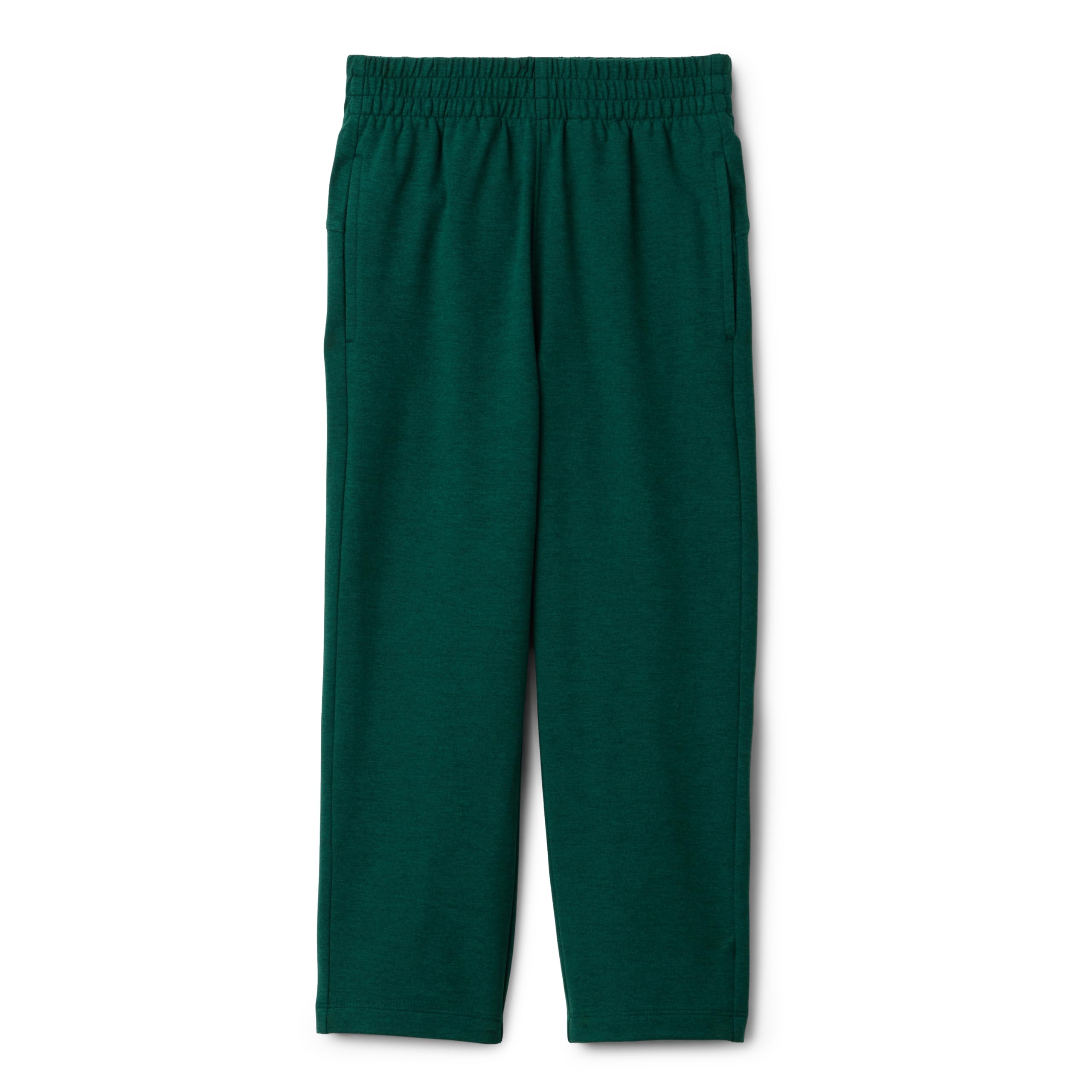 Amazon Essentials Boys' Straight-Fit Athletic Joggers with Pockets, Soft Performance, Space Dye Green, 11-12 Years