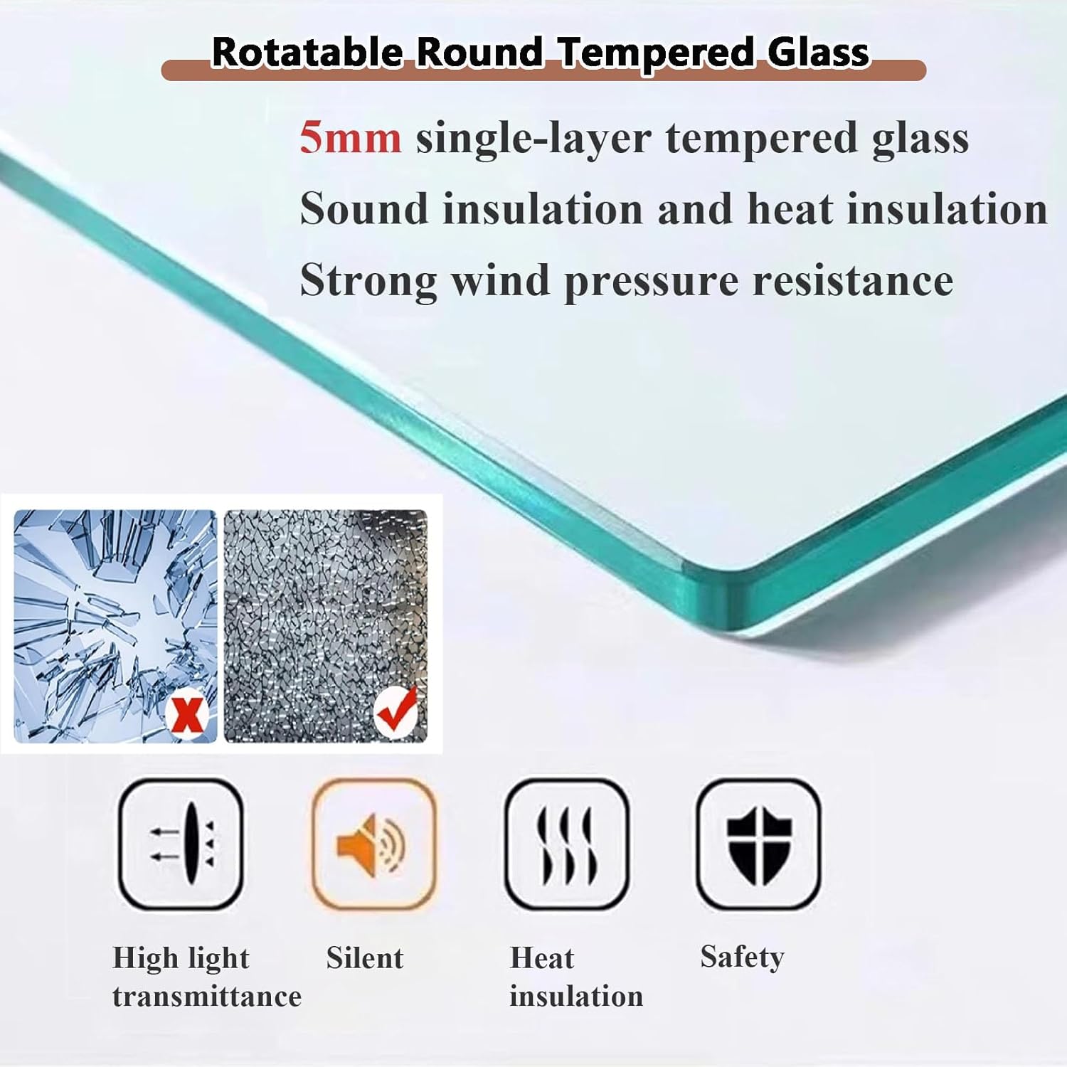 19.7IN Porthole Window with Tempered Glass,360° Circular Rotating Windows,Sliding Windows with Handle For Bathroom/Kitchen/Bedroom/Living Replacement Indoor Ventilated Windows Decorate(Black)