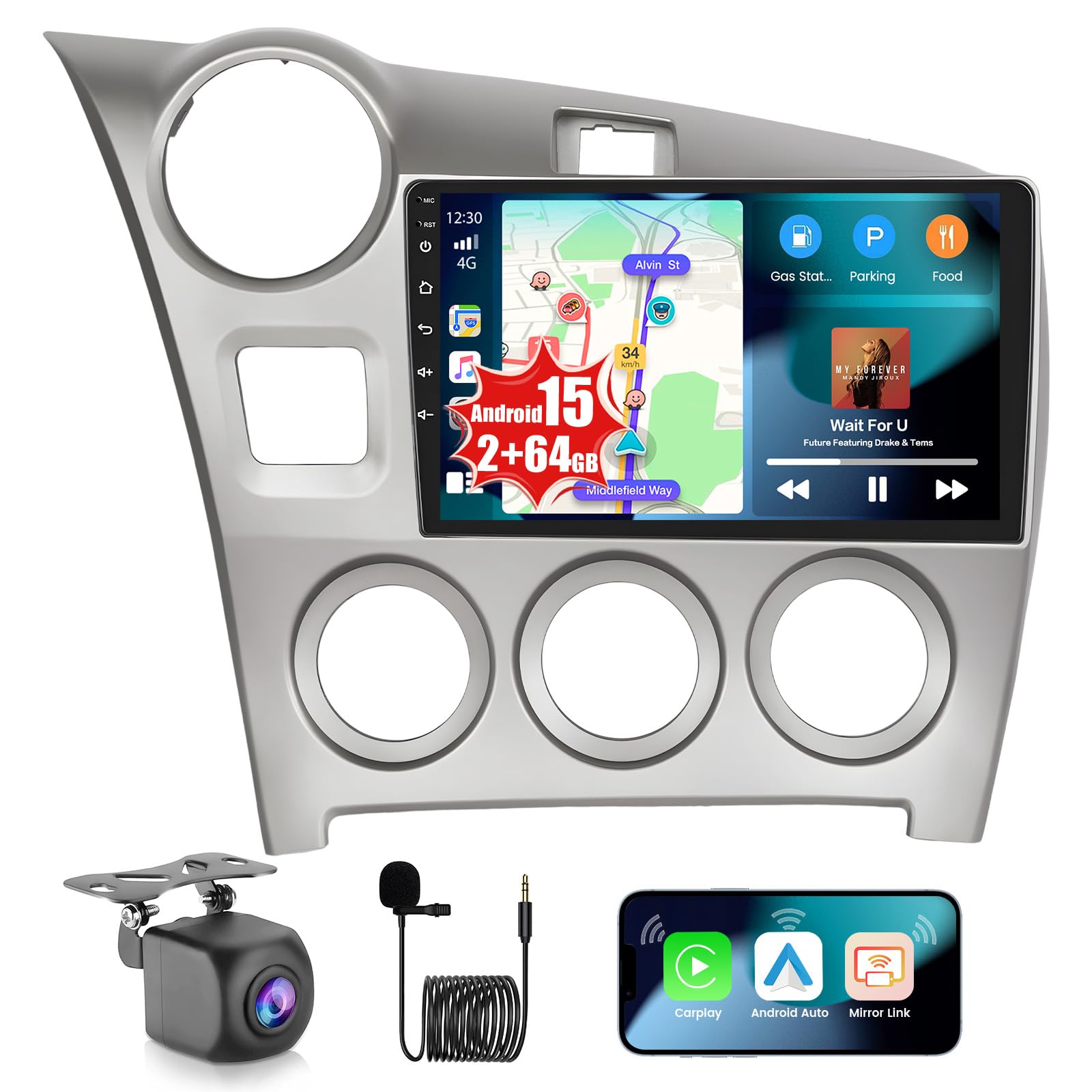 Realdio Android Car Stereo for Toyota Matrix 2009 2010 2011 2012