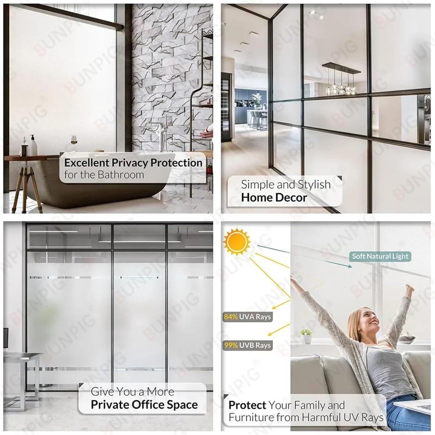 Wide 75/90 Cm Heat Control Rainbow Window Vinyl Security Tint Sun Protection Film Non Adhesive Stickers Stained Glass for Room(Color13,55x200 cm)
