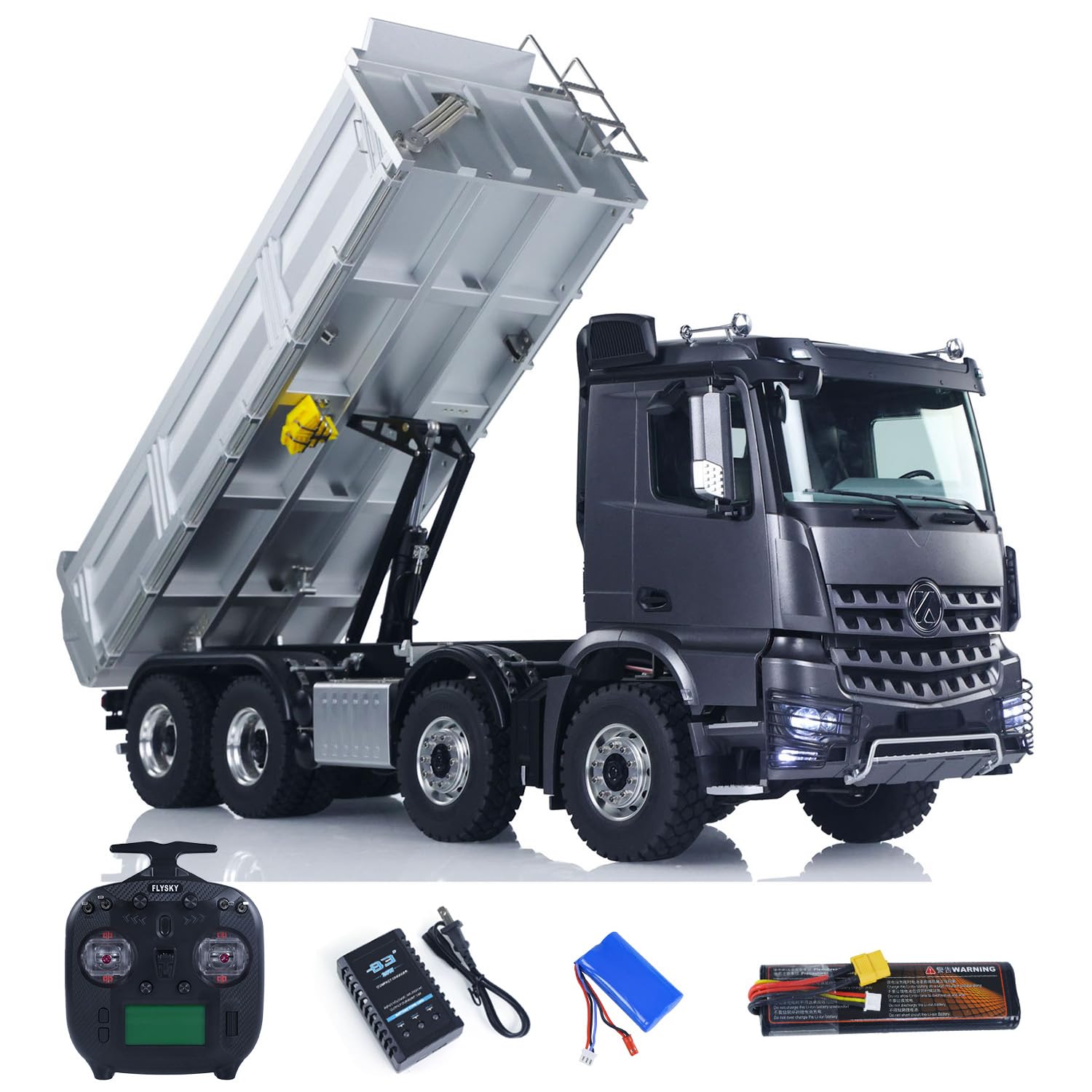 TOUCAN RC HOBBY 1 14 Metal Kabolite K3367 8x8 Hydraulic RC Tipper ST8 Remote Control Dump Truck Sonud