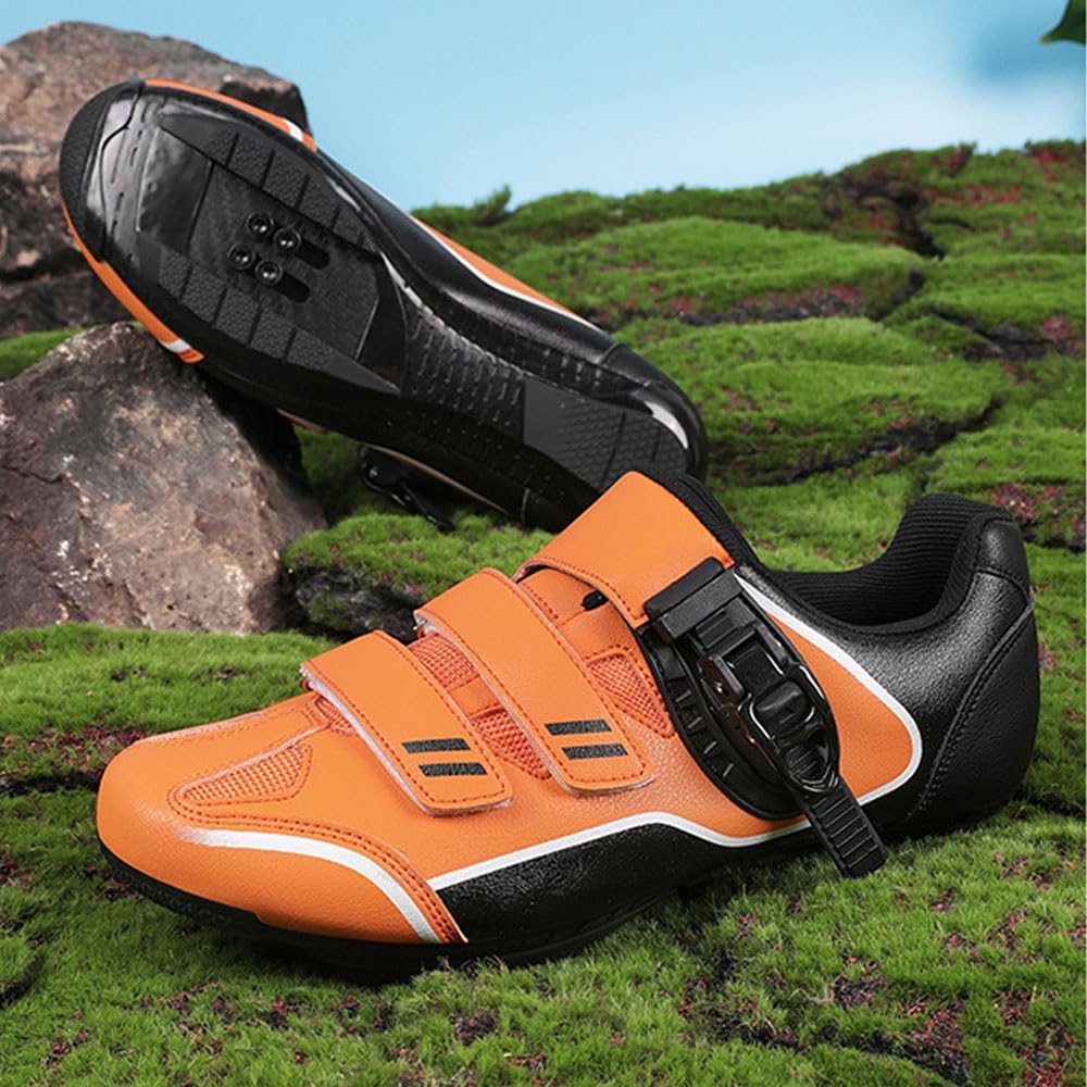 Mateju Chaussure de Cyclisme VTT Homme Femme avec Cale, Unisexes Respirantes Chaussure VTT Compatibles SPD de Vélo Route en Plein Air Sneakers -Modèle T5101