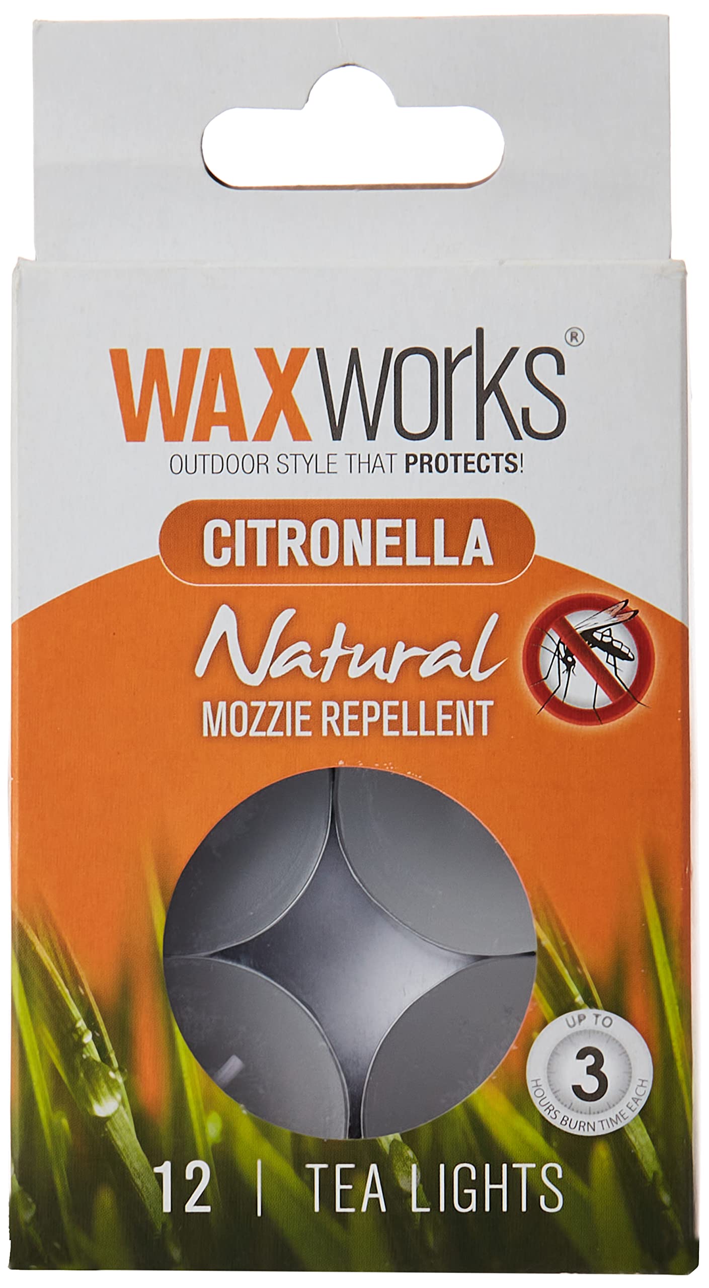 Waxworks Citronella Natural Mozzie Repellent Tea Lights 12-Pack