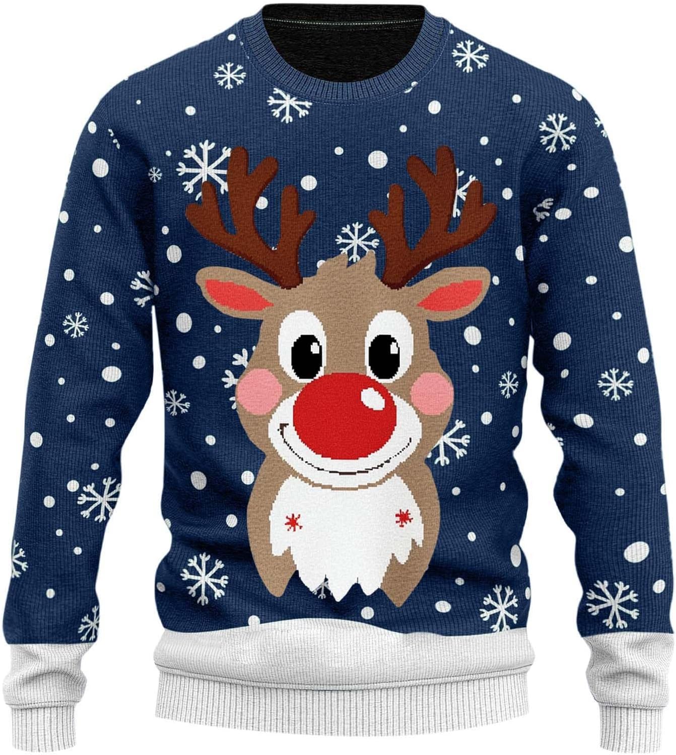 Pull De Noël Vert Sapins De Noël Et Bonhommes De Neige Coton Bio - Pulls De Noel