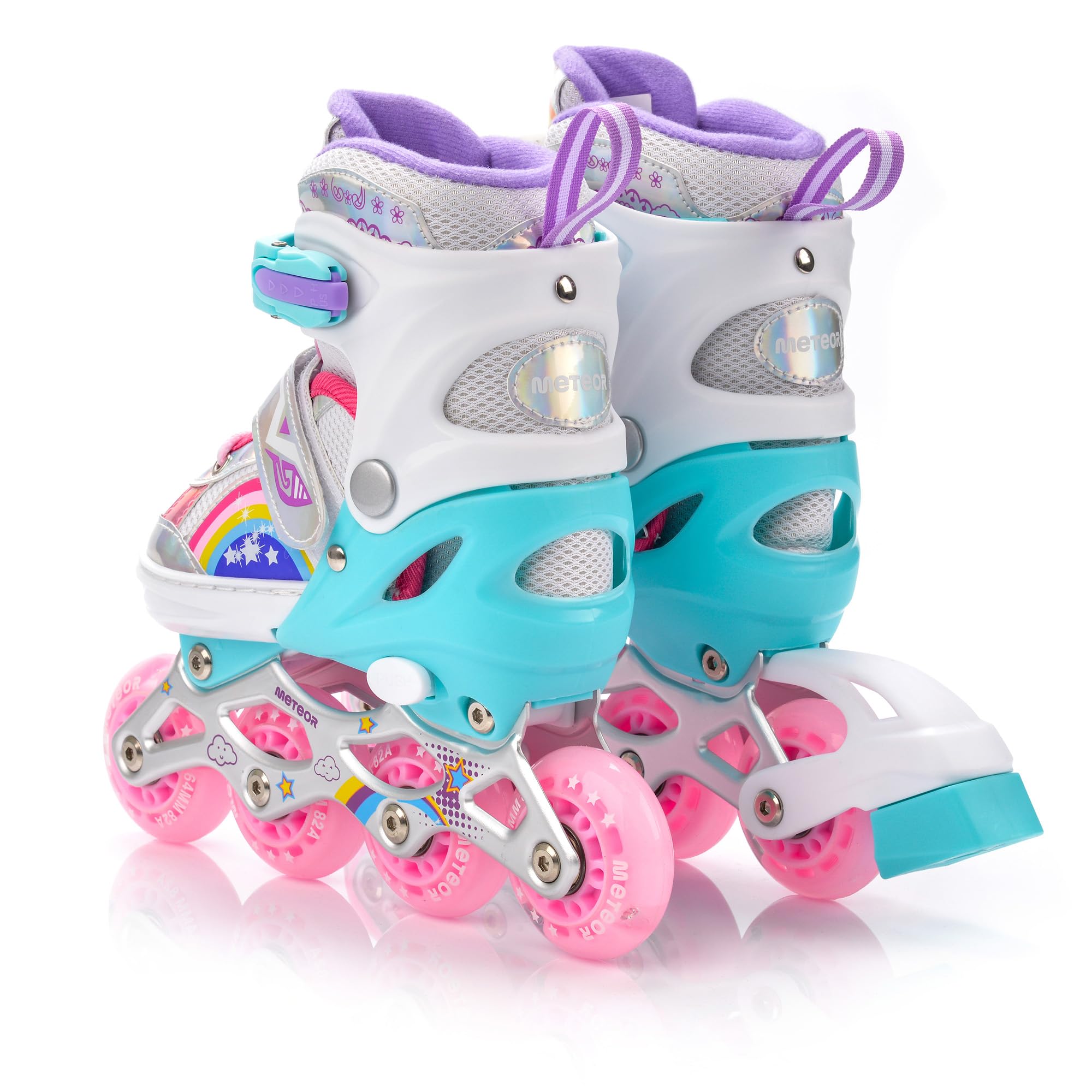 Patins à roulettes réglables en Carbone pour Enfants avec Roues LED
