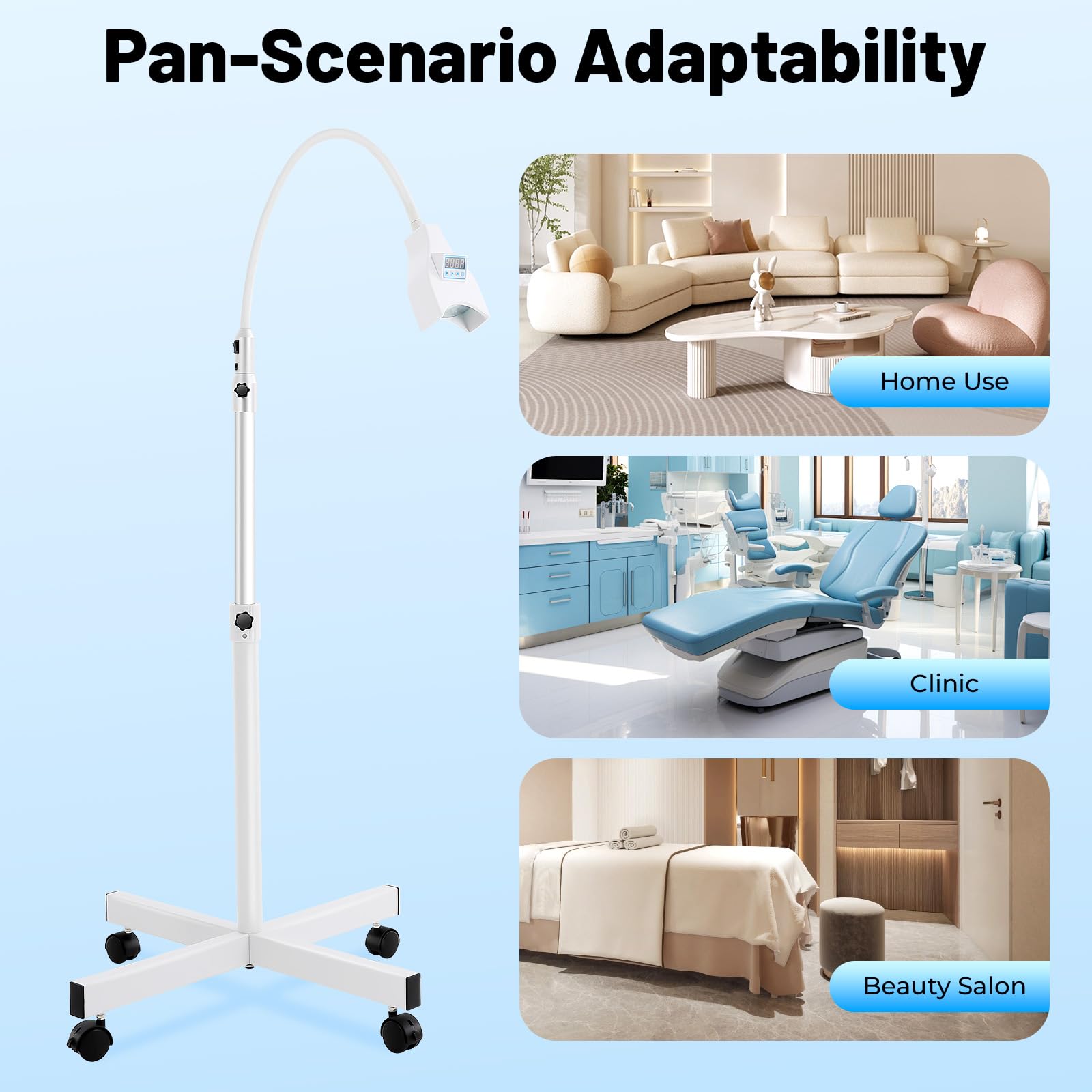 Blanchiment Lampe De Dentaire Mobile LED Décolorer Dentaire Accelera Lumière Bleue Angle Ajustable, 110-240 V Refroidissement Par Ventilation Centrifuge