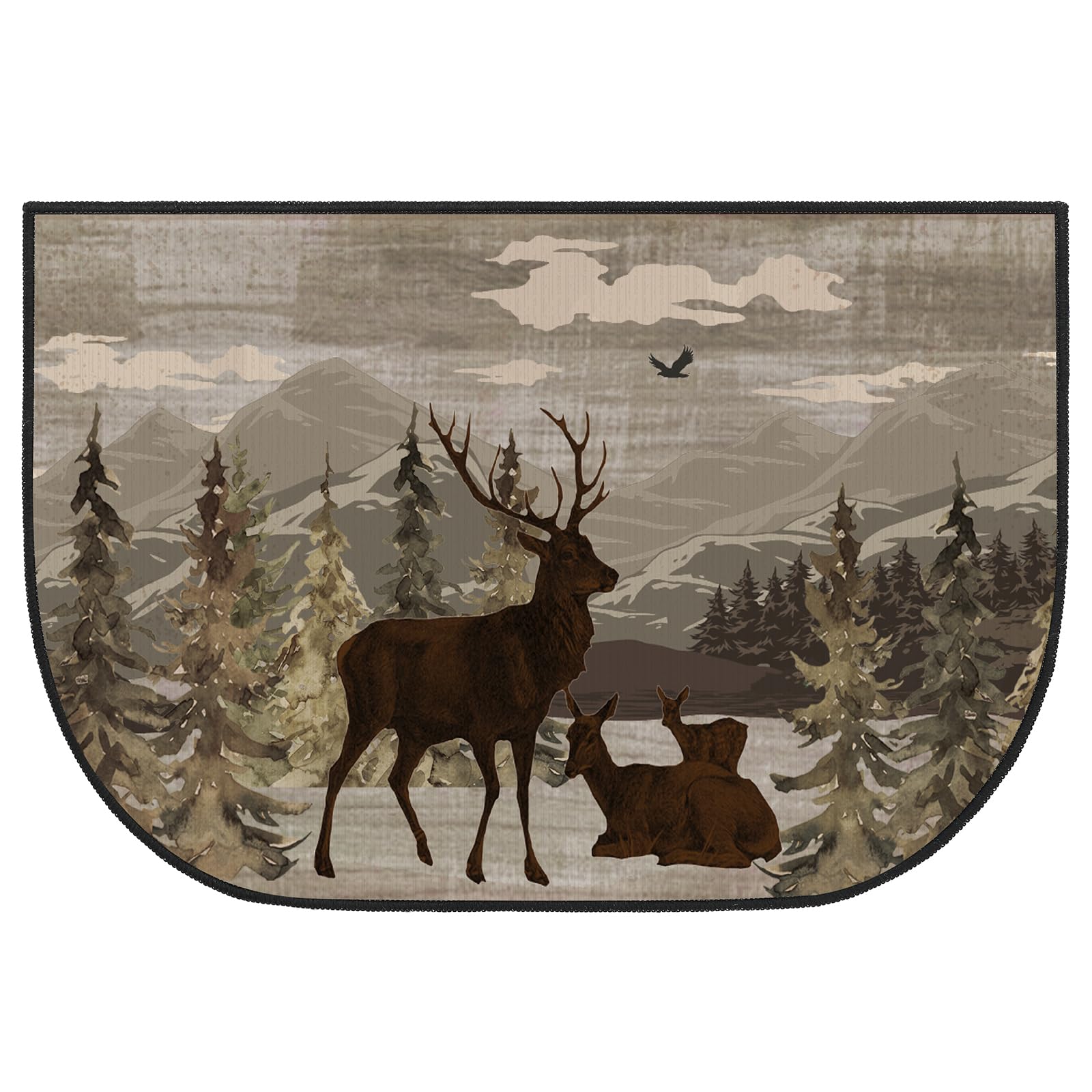 Demissle Fireplace Hearth Rug Fireplace Mats Cabin Southwestern Fireproof Fire Resistant Rug for Wood Stove Floor for Kitchen Indoor Outdoor(