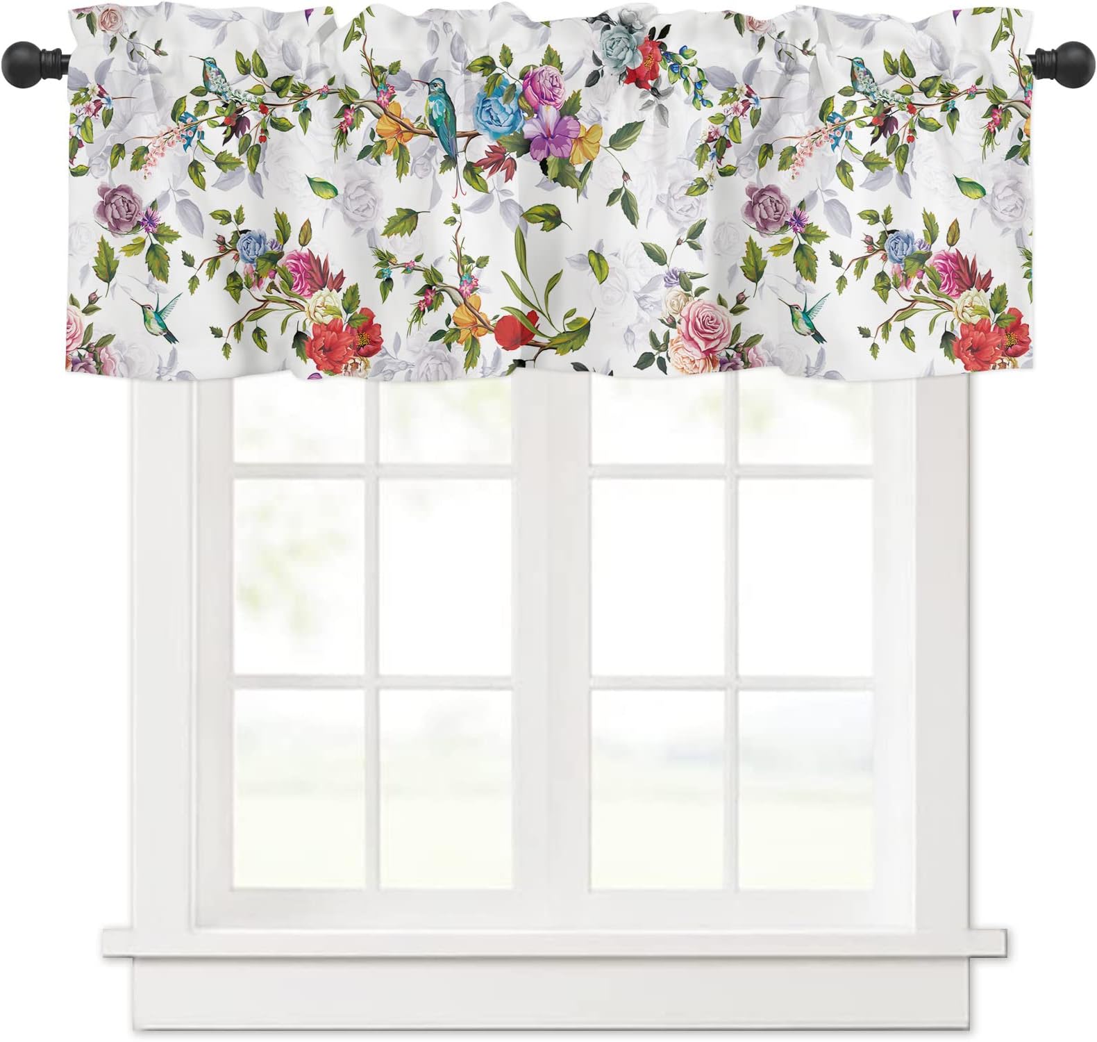 Semi Sheer Valance Curtain for Kitchen Living Room Decor