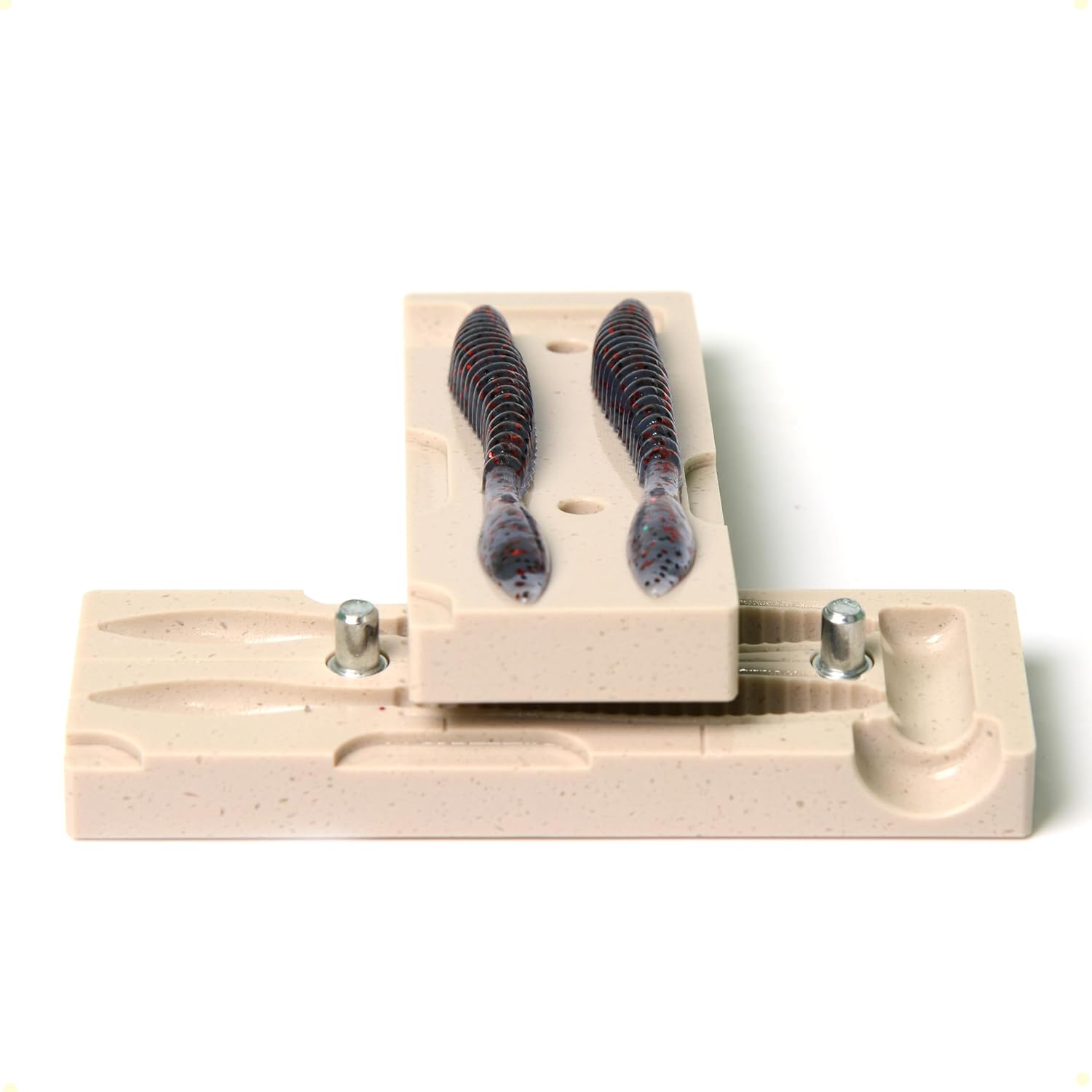 Soft Plastiс Molds Lure Making Injection Molds Fishing Lures Powerbait Maxscent Flat Worm 3.5" Two Cavity - Image 7