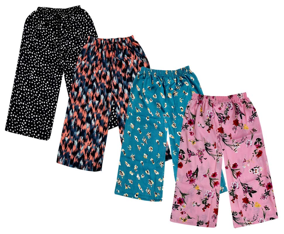 Image of IndiWeavesGirls Crepe Printed Loose Capri 3 /4th Pants