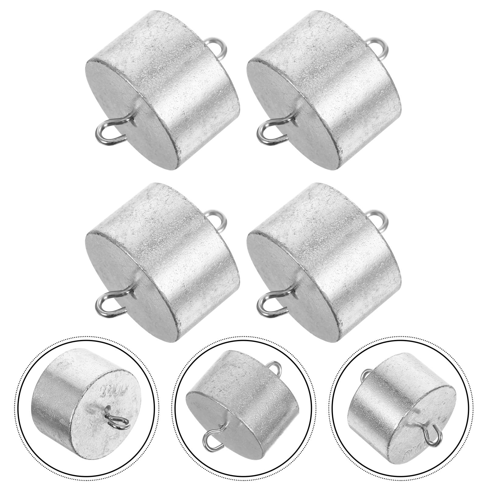 4 Pezzi Set di Pesi di Calibrazione da 100g in Ferro con Doppio Gancio, Precisione per Misurazioni Accurate in Laboratori Scolastici e Esperimenti Scientifici