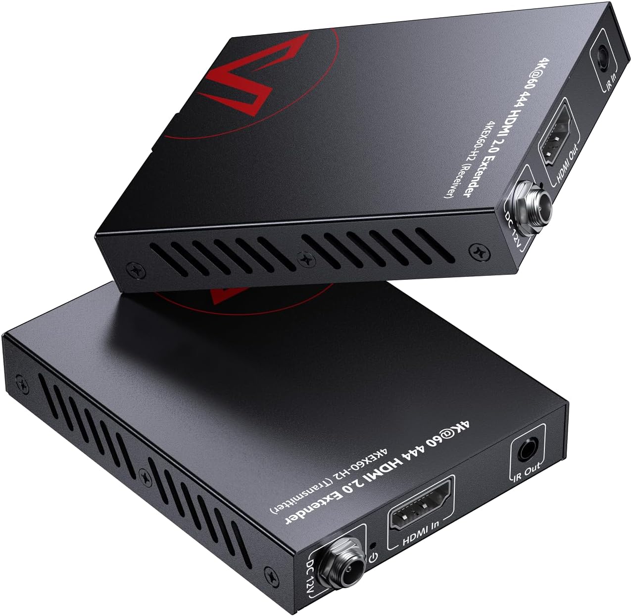 AV Access 4K HDMI Extender Over Cat5e/6/6a/7 4K@60Hz up to 115ft, 1080P up to 164ft, HDR10+, HDMI 2.0 YUV4:4:4, HDCP 2.2, 18Gbps, Plug & Play, IR Return & PoE, Smart EDID Balun (4KEX60-H2)
