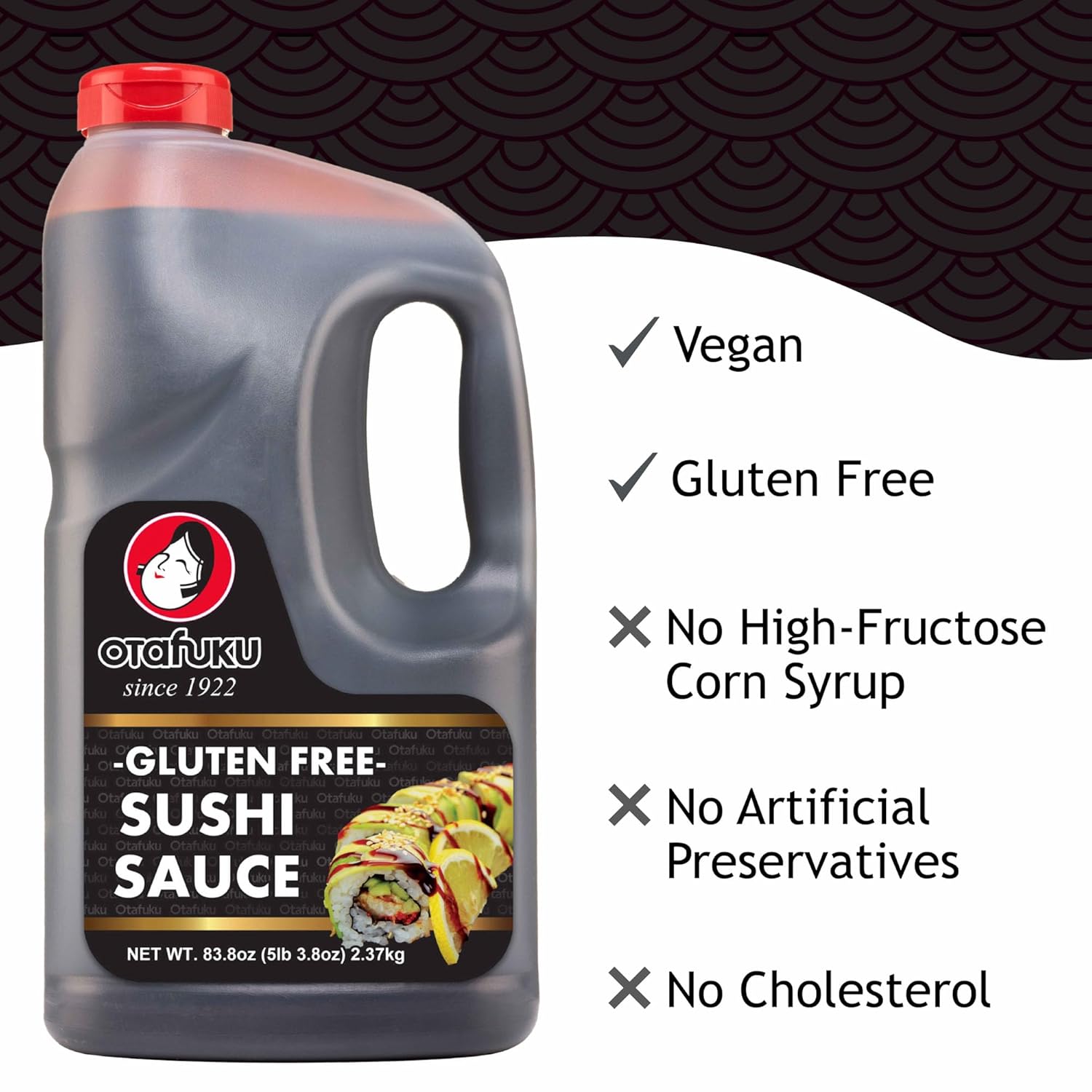 Otafuku Gluten Free Eel Sauce, Japanese Unagi Sauce for Sushi Rolls, Sashimi, Rice and Poke, Restaurant Bulk Size 83.8 Oz (1/2 Gallon) - Image 5