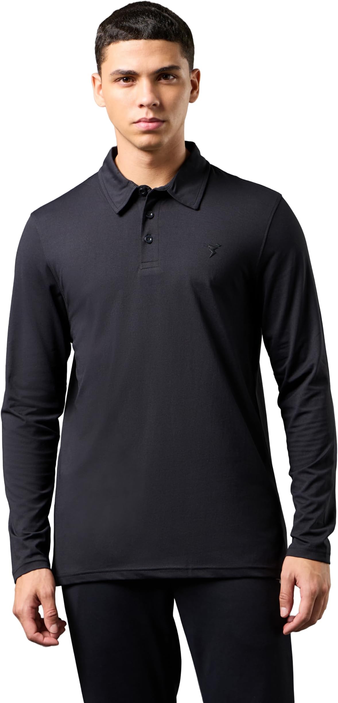 Mens Slim Fit Solid Full Sleeve Cotflex Polo T-Shirt for Regular and Casual Uses