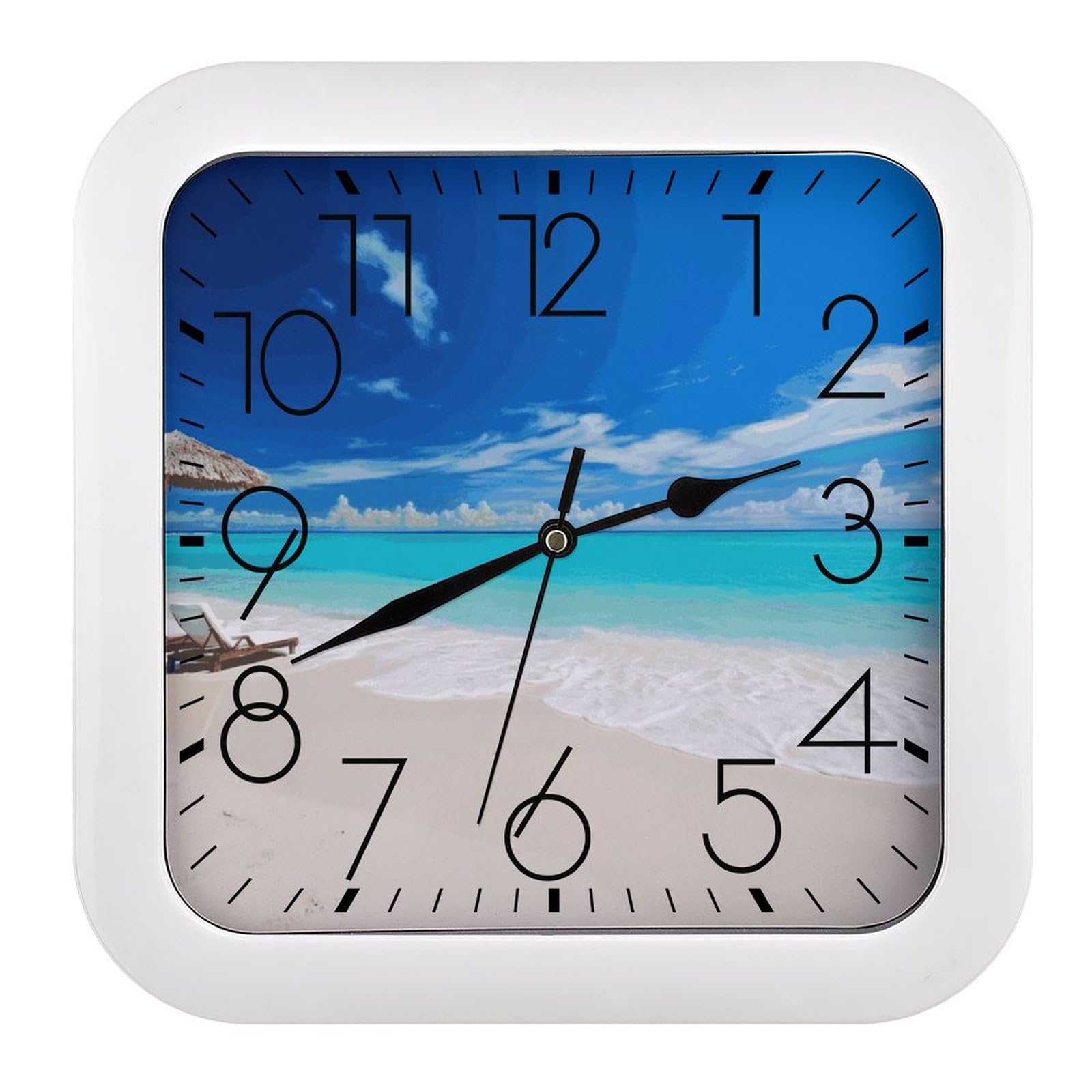 Horloge murale carrée silencieuse sans tic-tac pour retrouver le calme au bureau