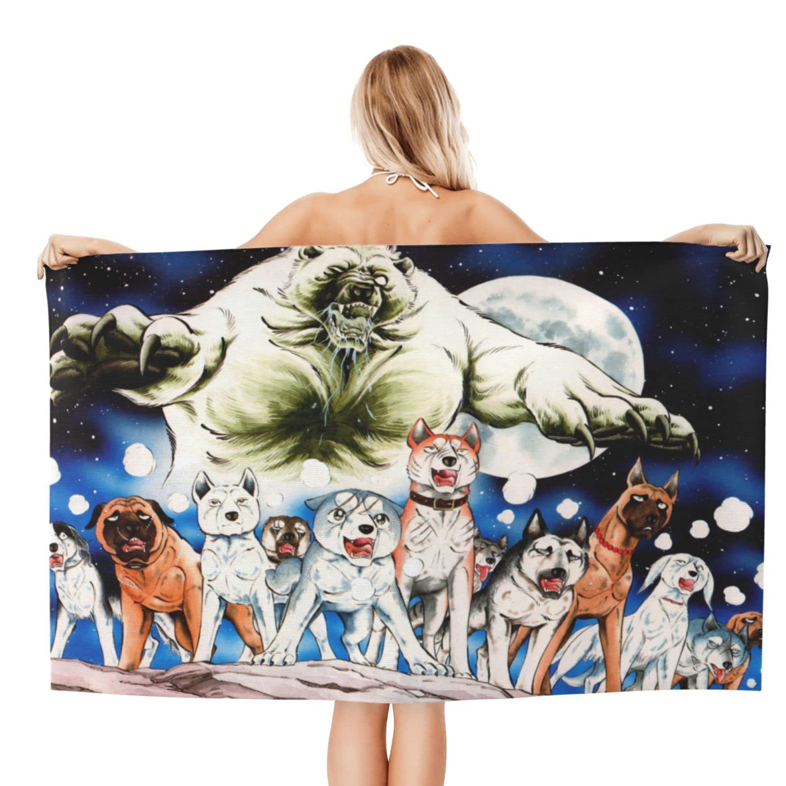 Amazon.co.jp: 銀牙 流れ星銀 バスタオル ビーチタオル (80×130cm