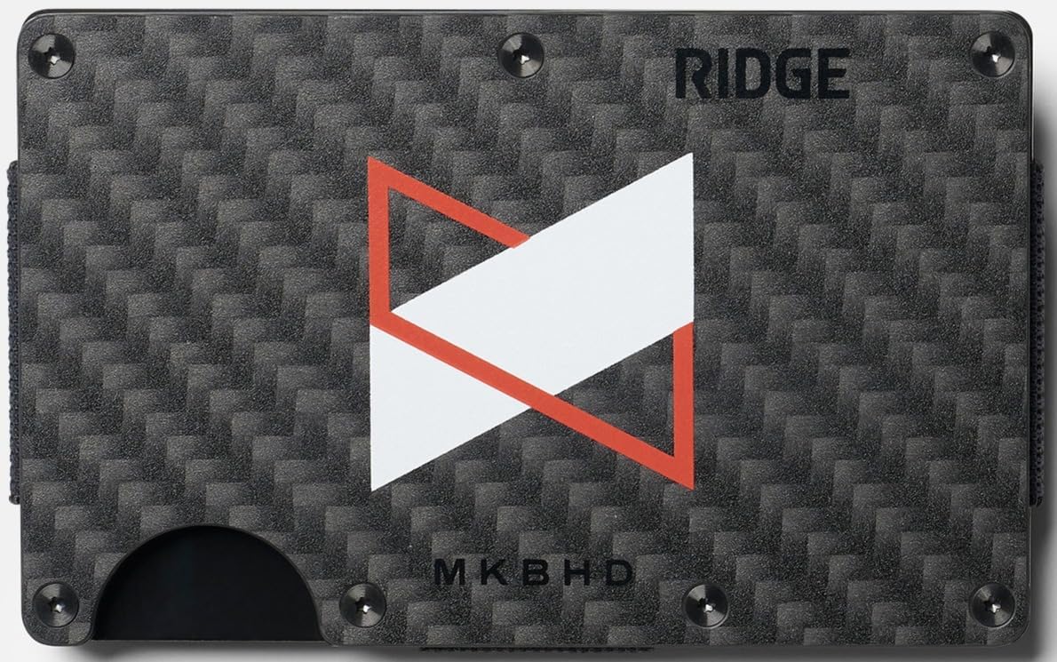 Ridge Wallets - Men's Slim Minimalist Free, Front Pocket RFID, Carbon Fiber