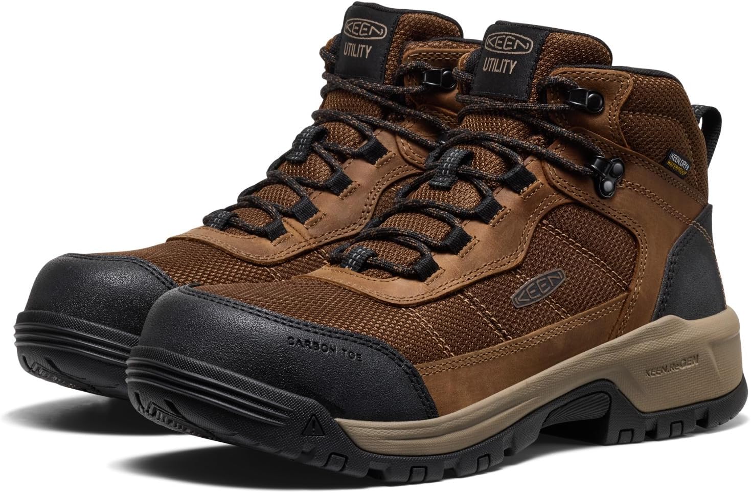 KEEN Utility mens Skokie Hiker Style Mid Height Composite Toe 90 Degree Waterproof