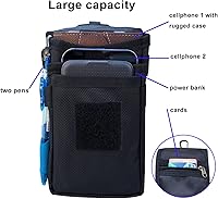 Vista 3 de Dual Phone Case for Two Phones, Maezar Belt Clip Pouch Holder for Men, Tactical Cell Phone Holster with Belt Loop, Multi Tool Phone Case, Waist