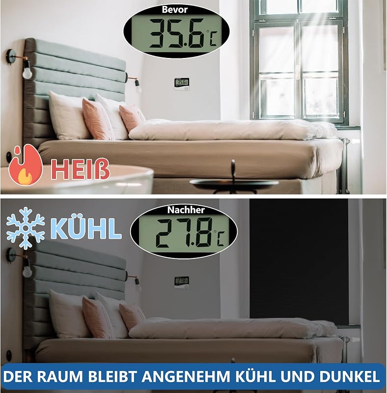 BKSAI Mágneses Ablaksötétítő 100x145cm Fényzáró Roletta Tetőablakhoz Fúrás Nélkül