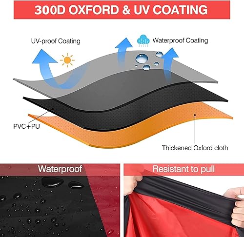 Miniatura 8 de NEVERLAND Funda impermeable para motocicleta al aire libre, fundas de motocicleta para scooter, resistentes con agujeros de bloqueo, vendaje, bolsa