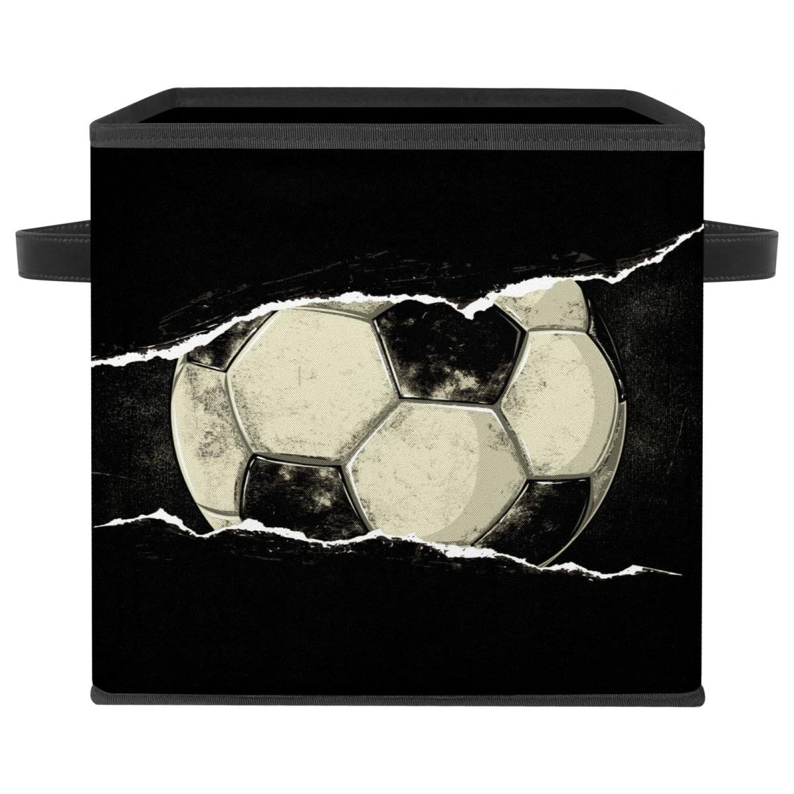 Boîte de rangement pliable motif football pour organiser les jouets de la chambre
