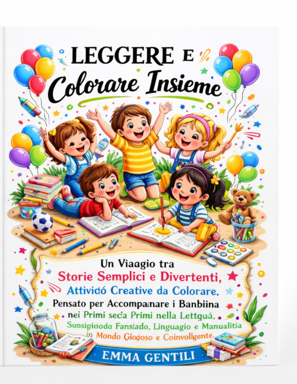 Leggere e Colorare Insieme: Un viaggio tra storie semplici e divertenti, attività creative da colorare, pensato per accompagnare i bambini nei primi passi nella lettura.