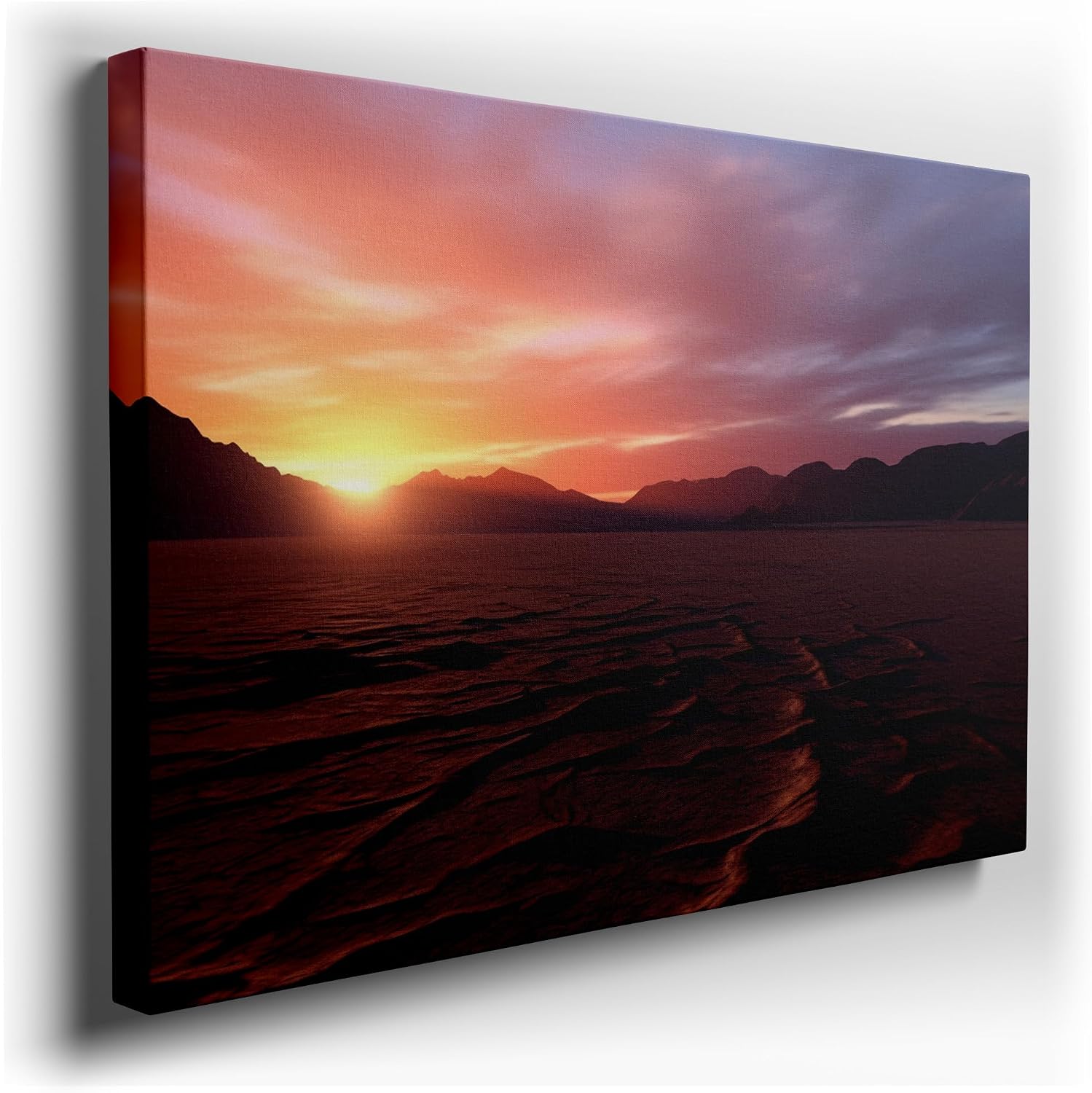 Canvas for Living room. Whispers of Solitude in the Dunes at Dusk, 27 x 18 inch Canvas Wall Art - Contemporary Masterpieces - Modern Home Decor - 69x46 cm (27x18 inch)