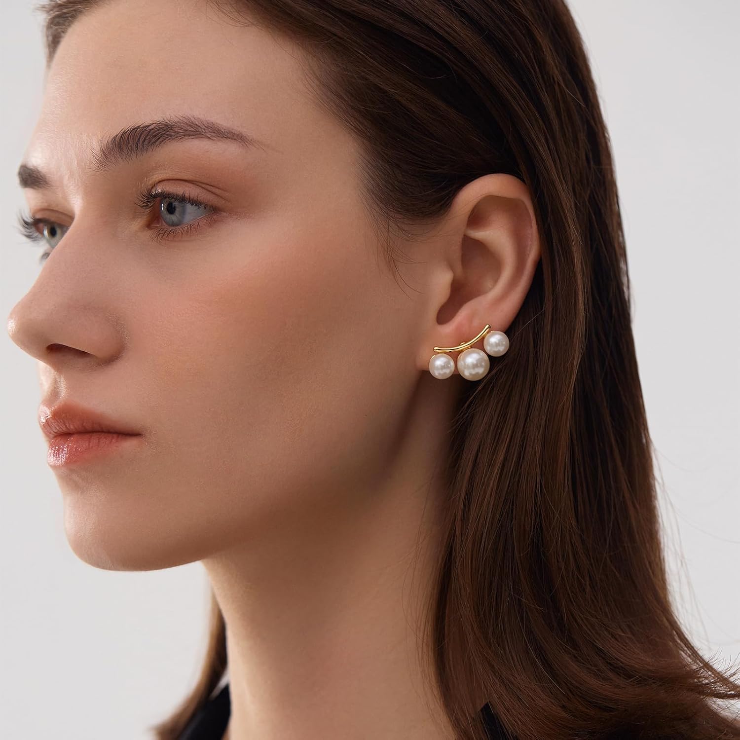 Pearl Clip on Earrings for Women Clip on Pearl Earrings Ear Clips for Non Pierced Ears for Designer Trendy Luxury Elegant Hypoallergenic Jewery - Image 3