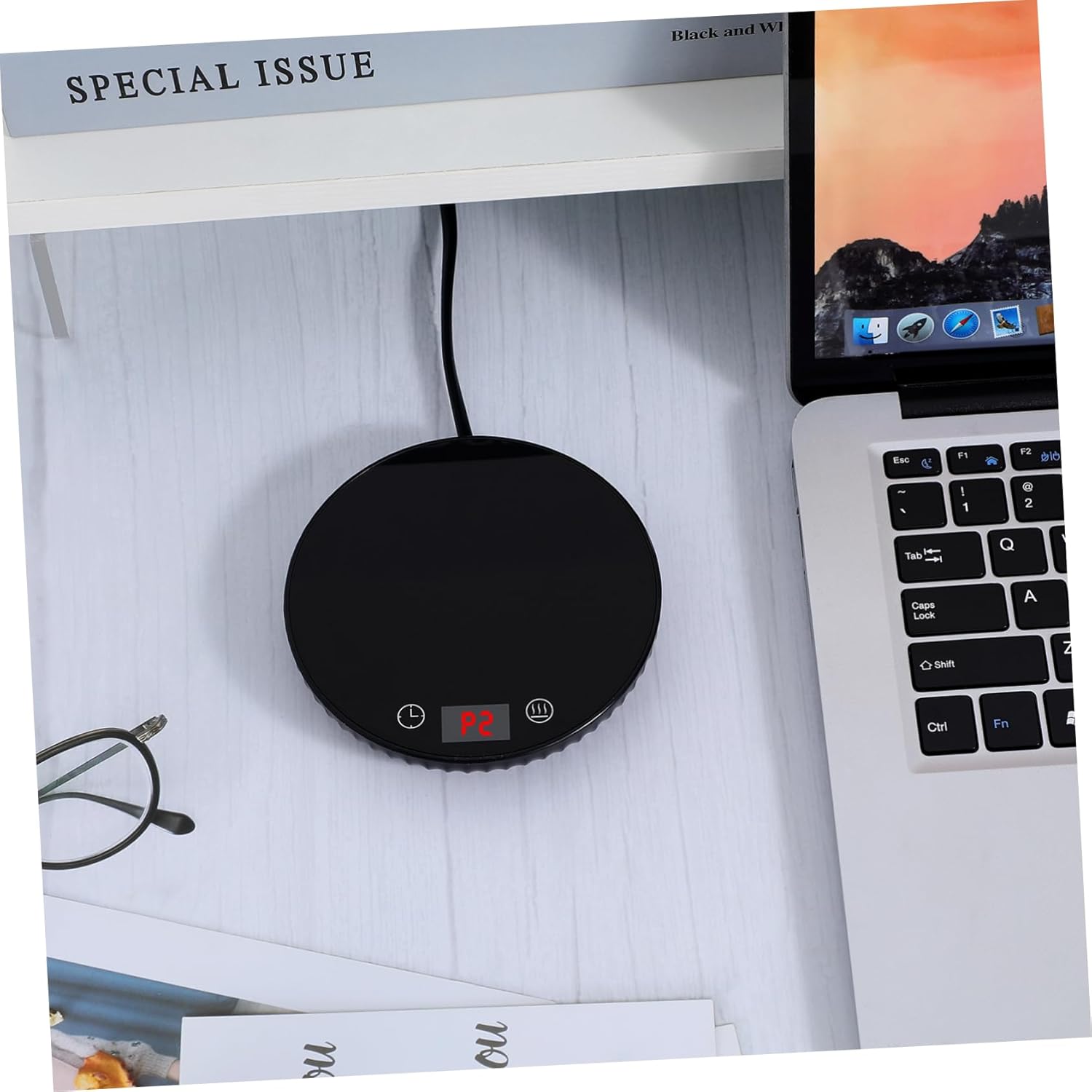 Electric Mug Warmer Reusable Cup Warmer for Desktop Thermal Coffee Mug Camping Coffee