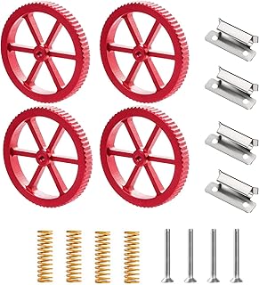 Runlyn 4Pcs Aluminum Heatbed Leveling Hand Twist Leveling Nut with 4Pcs Hot Bed Die Spring for Ender 3/Ender 3 Pro,Ender 5/Ender 5 Plus/Ender 5 Pro,CR-10, CR10S 3D Printer