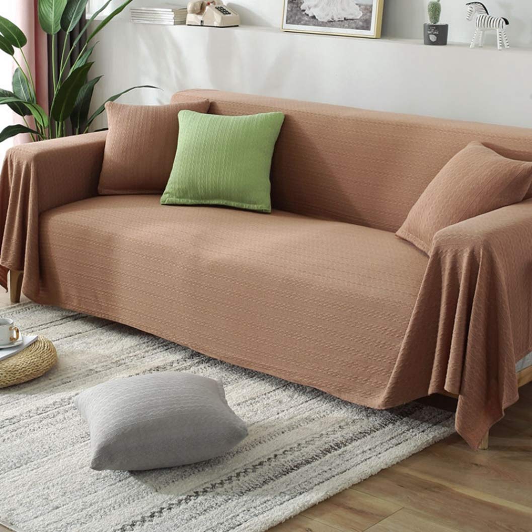 Amazon 北欧 マルチカバー ソファーカバー家具カバー 西海岸 ブランケット 涼しい カフェ風 防塵 洋風 無地 一枚布 長方形 ブラウン 3人掛け ベッドカバー 雑貨 かわいい テーブル マルチクロス 90 150 おしゃれ インテリア 両面使える ソファカバー マルチカバー