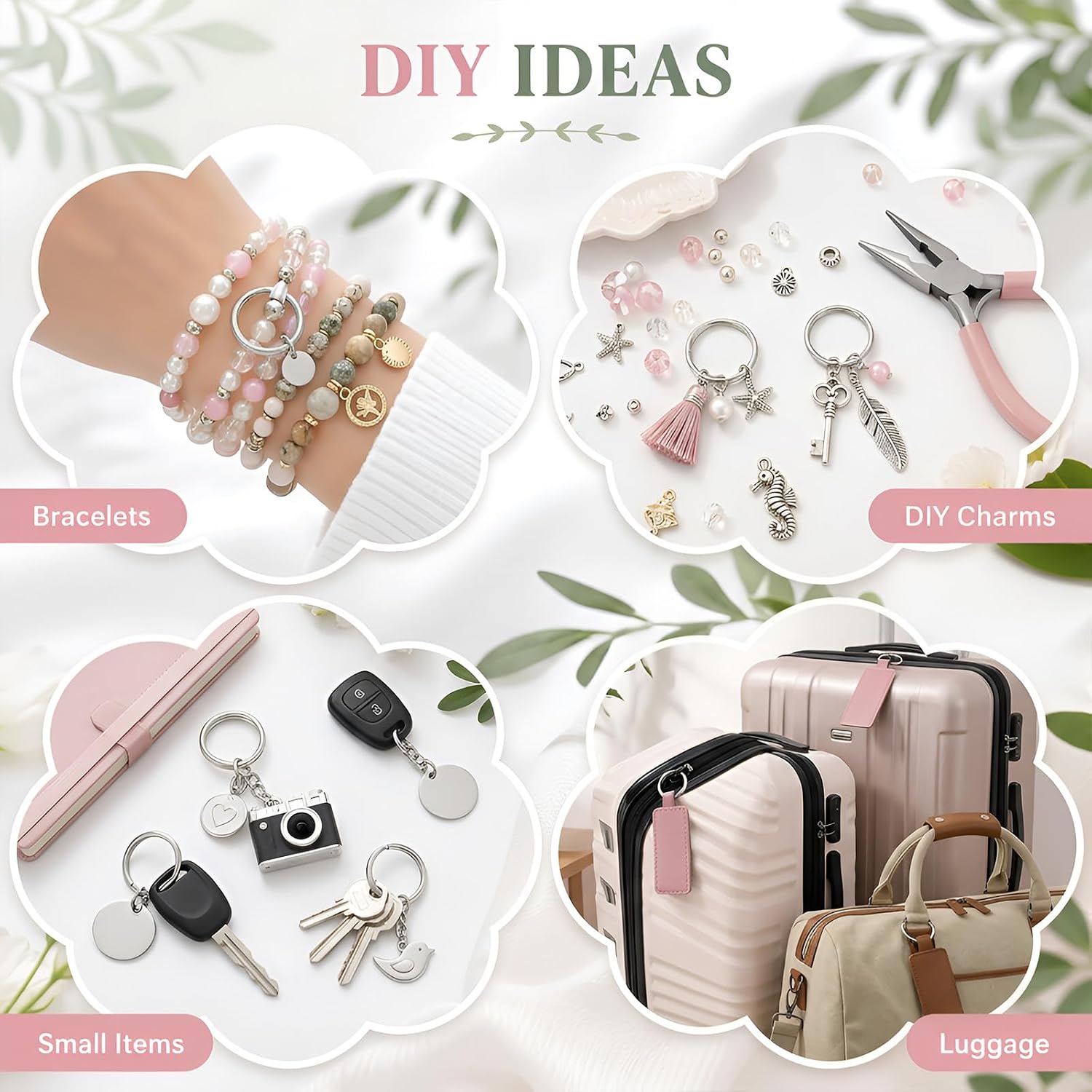 1000PCS Bulk Keychain Rings, Split Key Rings for Crafts,1 Inch (25mm)