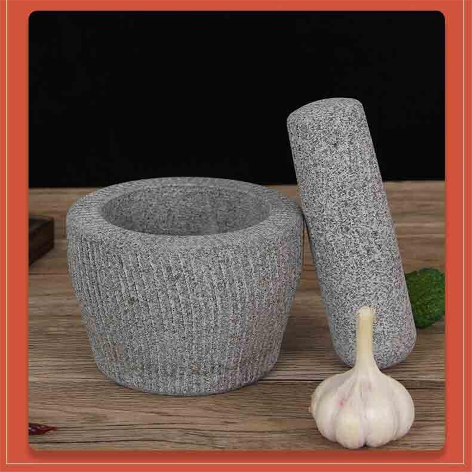 Set pestello e mortaio, macina spezie, erbe, diametro 10,5 cm Salse