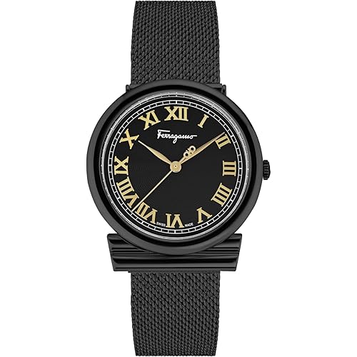 Ferragamo Womens Watches Black 34 mm Gancino Collection