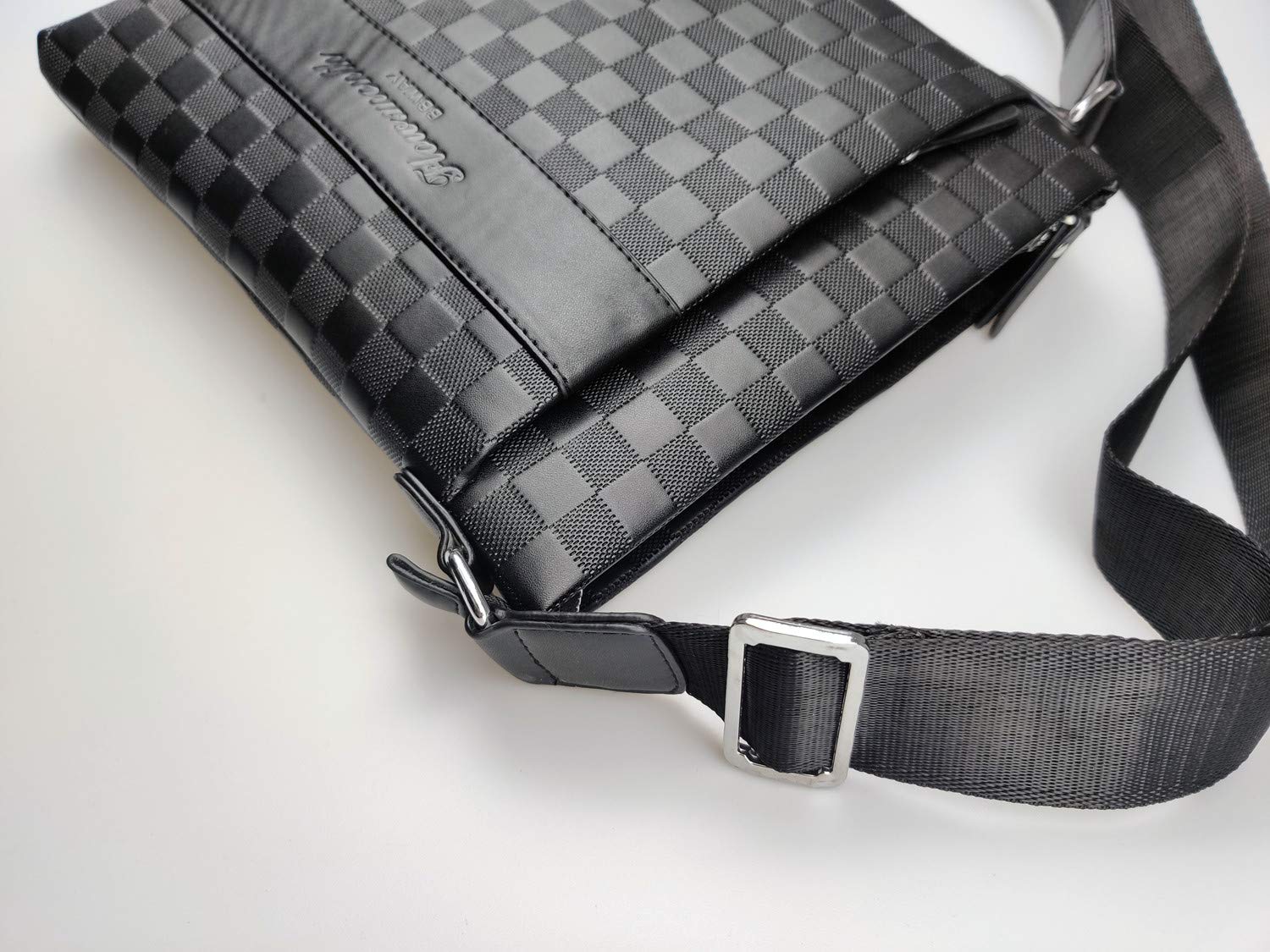 Flow.month Sac à bandoulière en Cuir pour Homme d'affaires Casual Ipad Casual Crossbody Bag Classic Bag Tote Bag, bandoulière réglable, adapté aux Voyages/au Quotidien/au Bureau