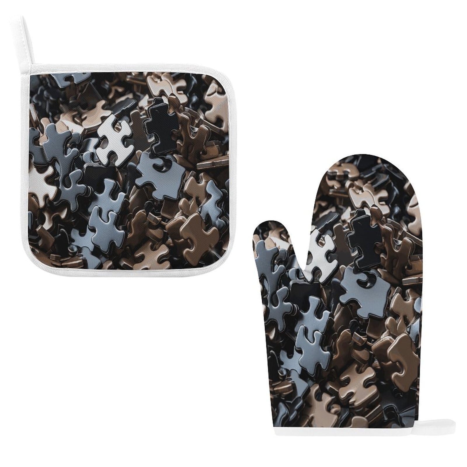 Fodpand Style A Bunch Of Puzzle Pieces Oven Mitts And Pot Holders Sets