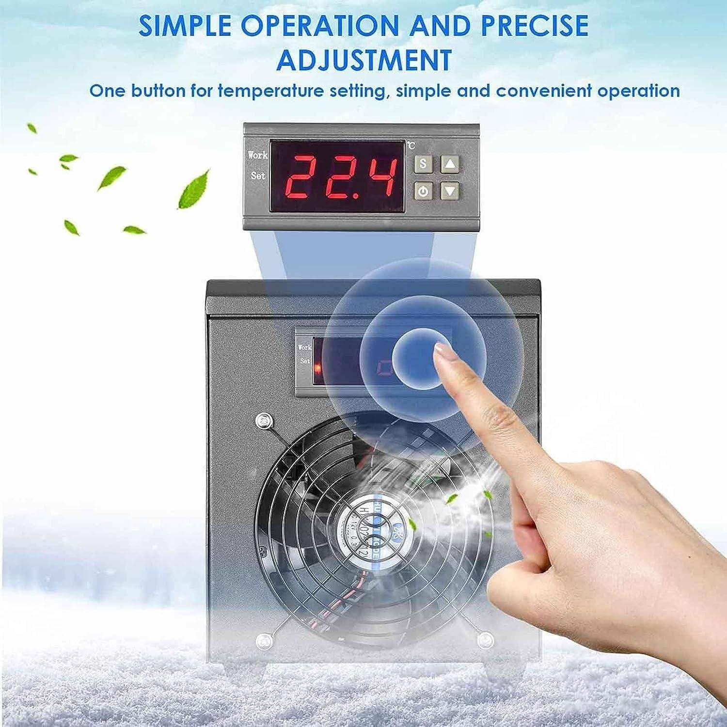 Chłodziarka do akwarium, 60L Chiller Bounus Pump Kit Chłodziarka do akwarium Sprzęt do uprawy owoców morza, do akwariów domowych, krewetki Coral Crystal 220 V z pompą