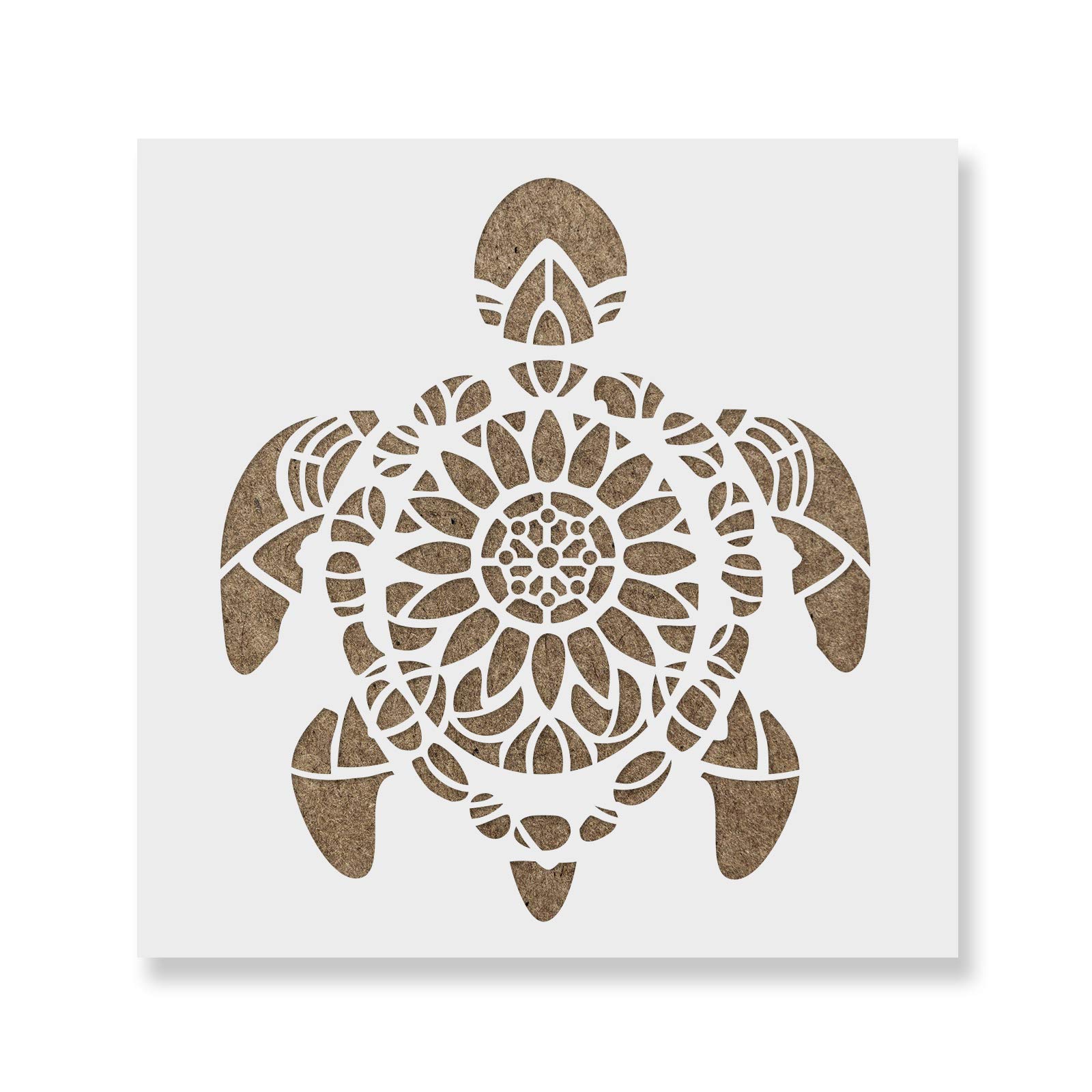 Mandala Turtle Stencil - Fish Stencil, Drawing Stencils, Large Stencil, Plastic Stencils, Stencils for Wood