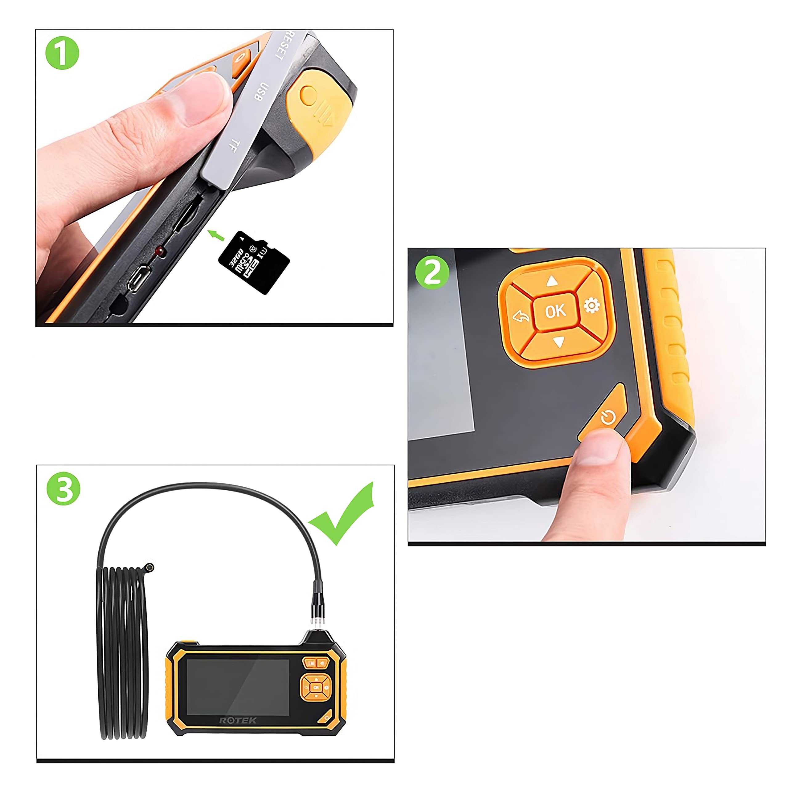 1080p endoscoop 4,3 inch industriële endoscoopcamera IP67