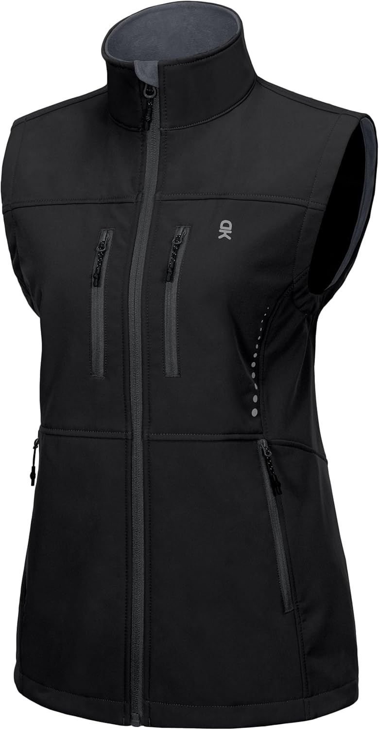 Little Donkey Andy Women's Golf Vest Warm Fleece Lined Sleeveless Jacket for Hiking Travel Running
