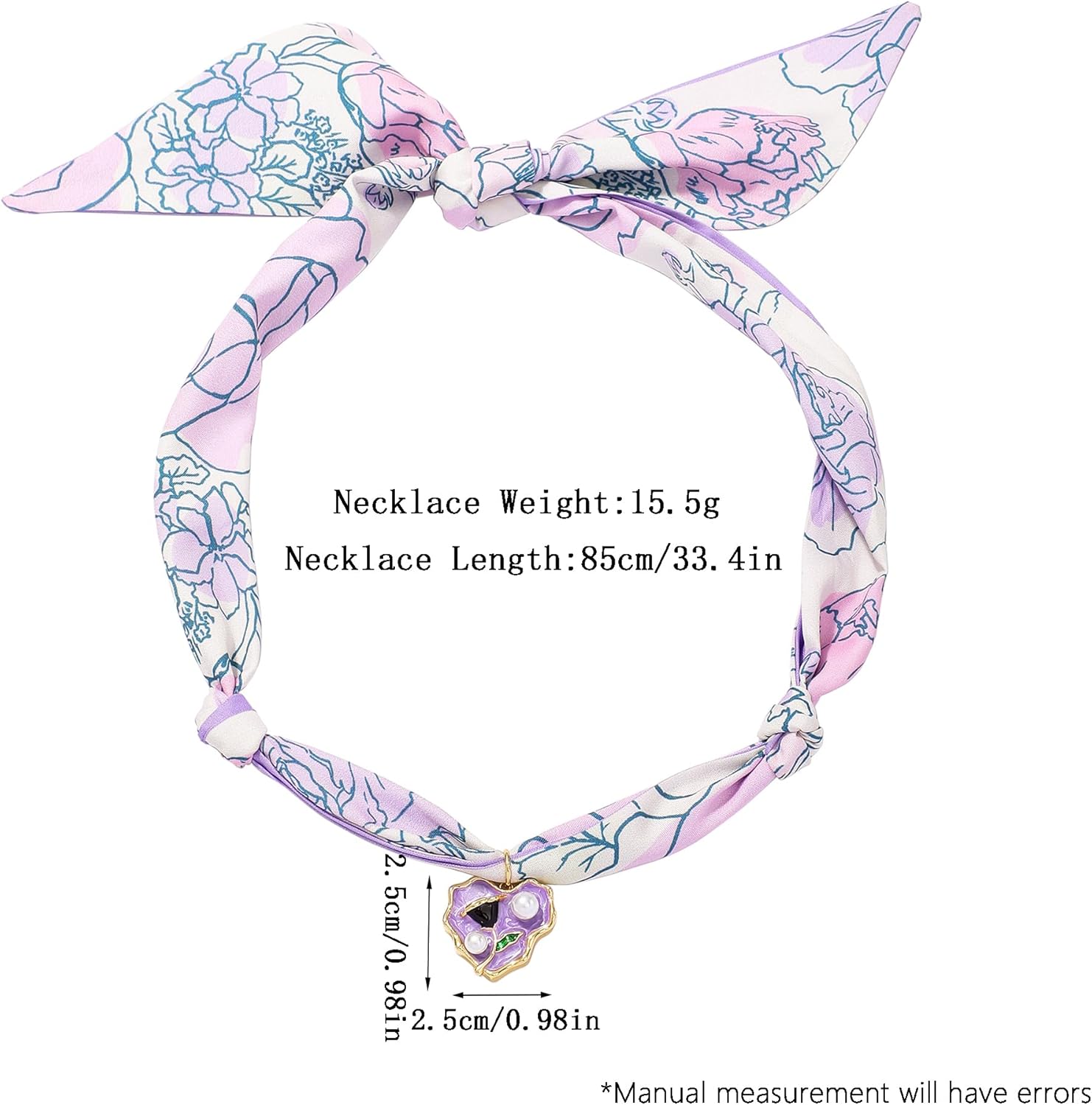 Scarf Necklace for Women Bandana Necklace with Gold Plated Pendant Heart,Cross,Moon, Fashion Jewelry Gifts - Image 5