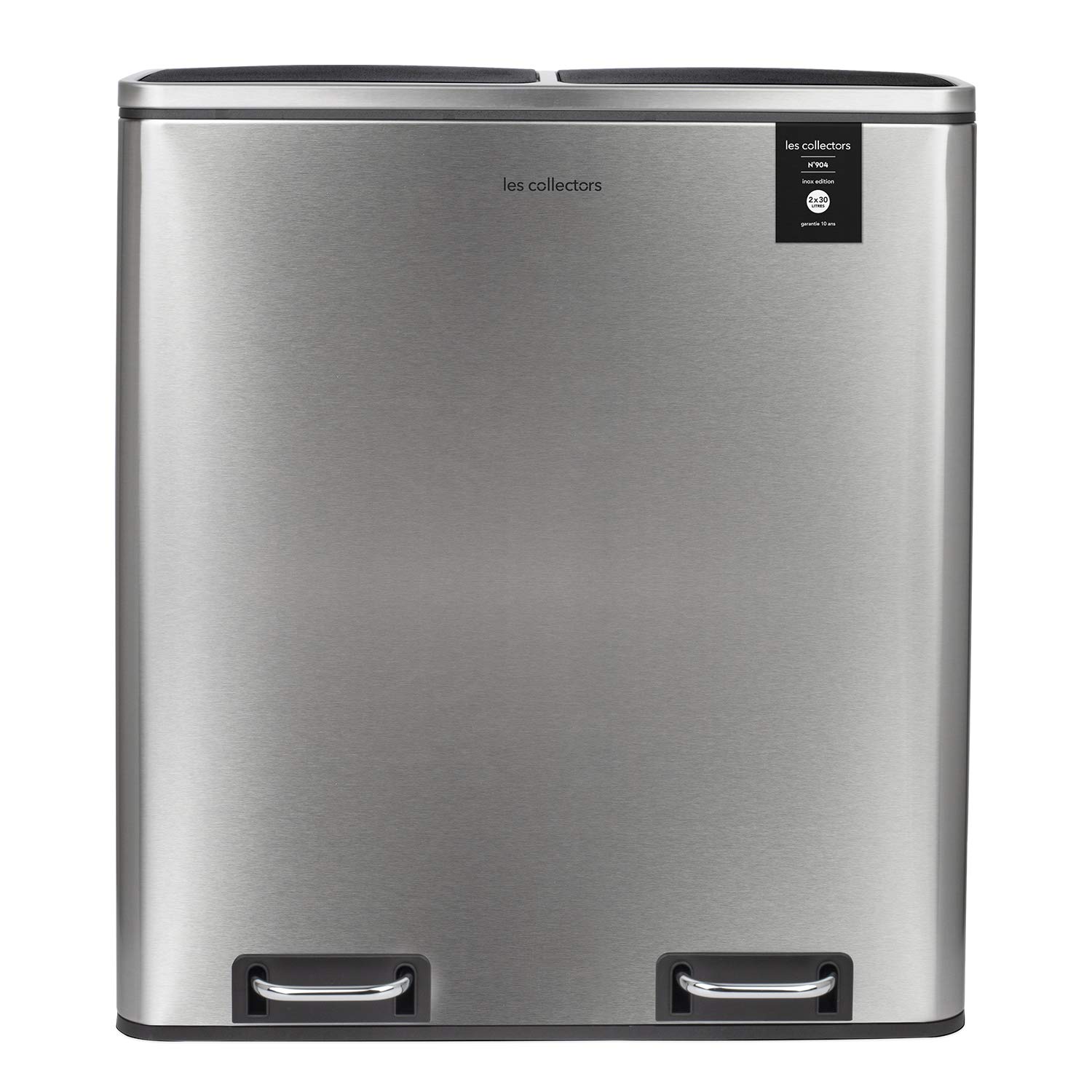 Stainless Steel 60 Litre Step On Multi-Compartments Trash & Recycling Bin