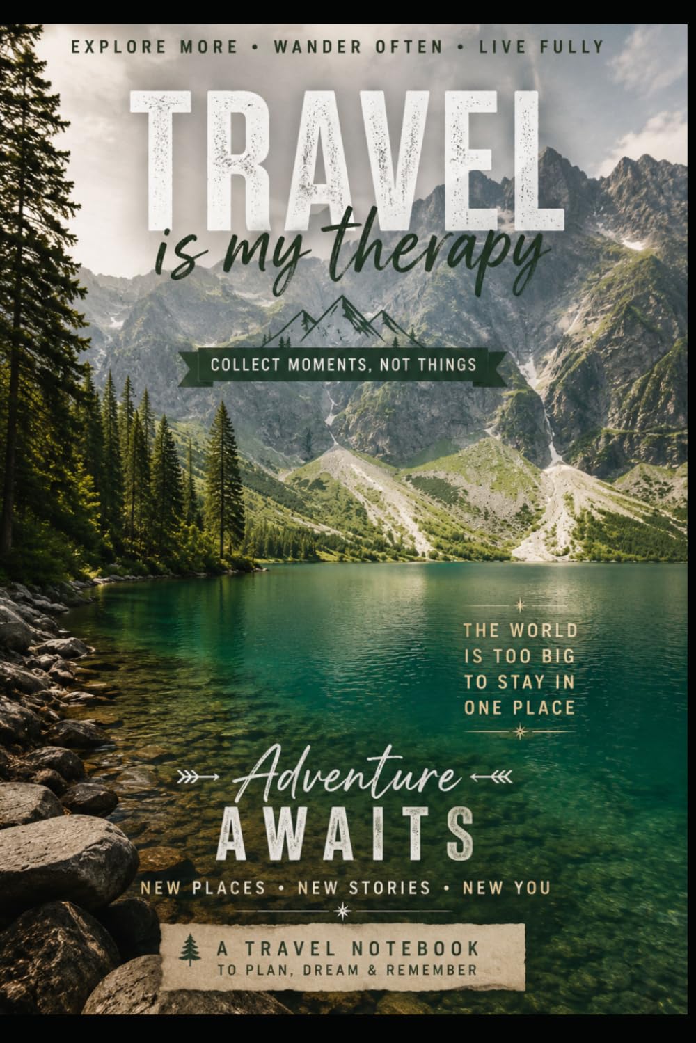 Travel Is My Therapy: A Travel Journal for Adventures, Memories and New Beginnings