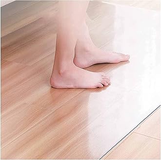 Transparent Carpet 1.5mm Thick Area Rug Clear Rug Runners for Hallways, Waterproof PVC Transparent Floor Mat for Carpet and Hardwood Floor Protector, 85cm/105cm/125cm/145cm/165cm/185cm/205cm Wide Mult